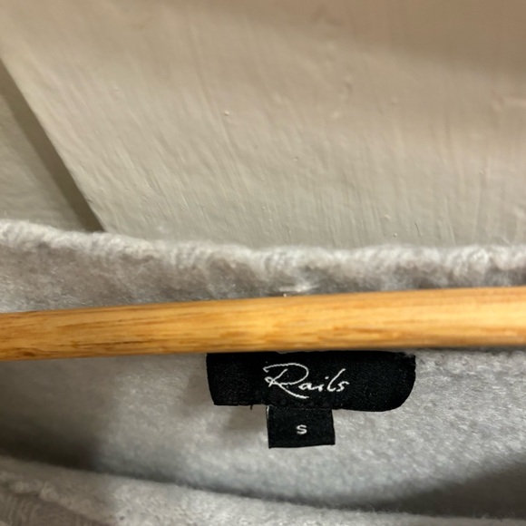 Rails Perci Crewneck Sweater Gray White Lightning cashmere - Picture 3 of 5